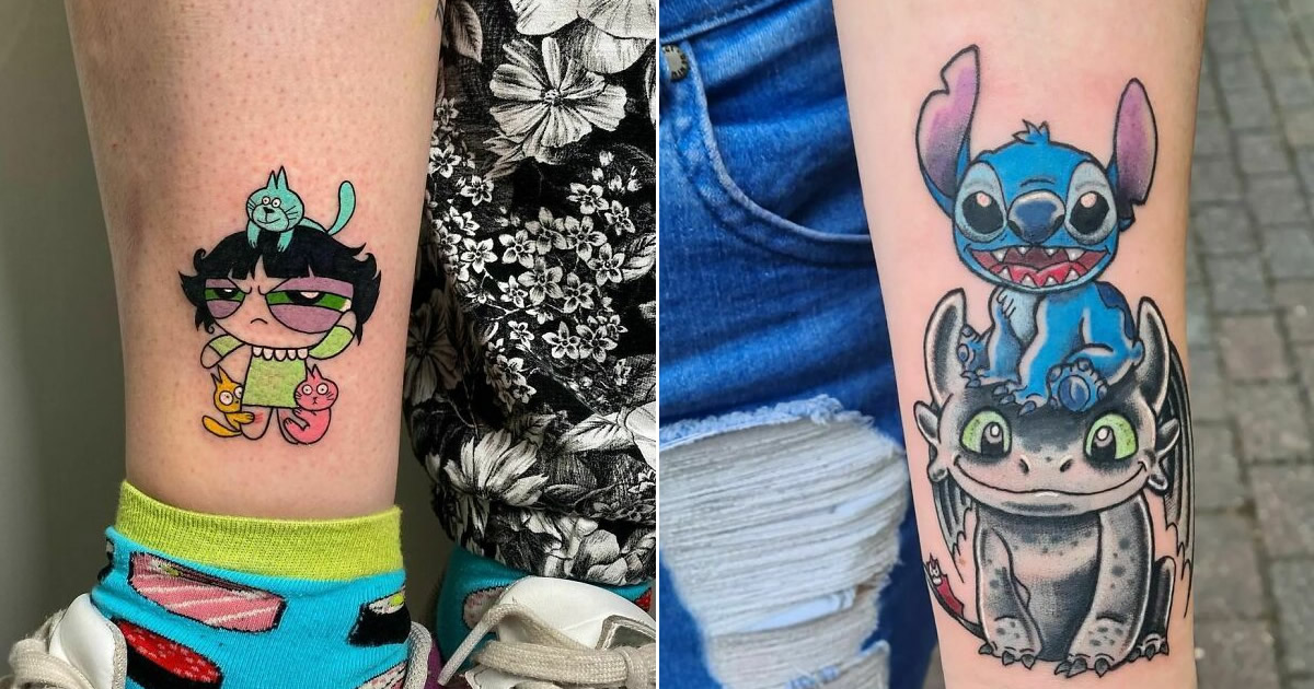 45 ideias de tatuagens de desenhos animados de todos os tempos - Tediado