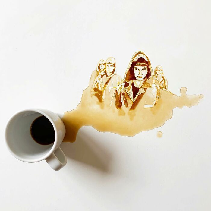 Descubra a arte surpreendente de Giulia Bernardelli: Pinturas feitas com café 20