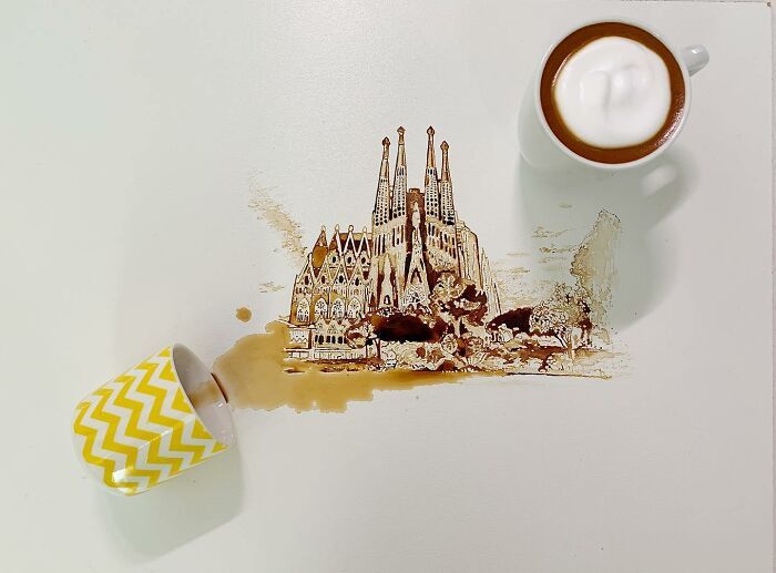 Descubra a arte surpreendente de Giulia Bernardelli: Pinturas feitas com café 25