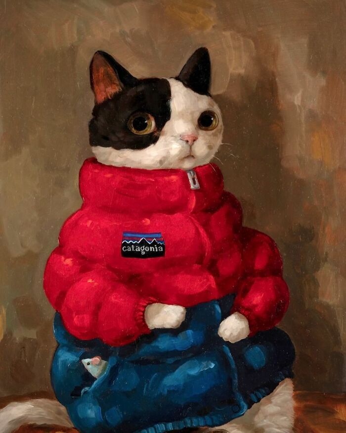 Arte e felicidade: Pinturas de animais de estimação que vão fazer você sorrir (30 fotos) 17