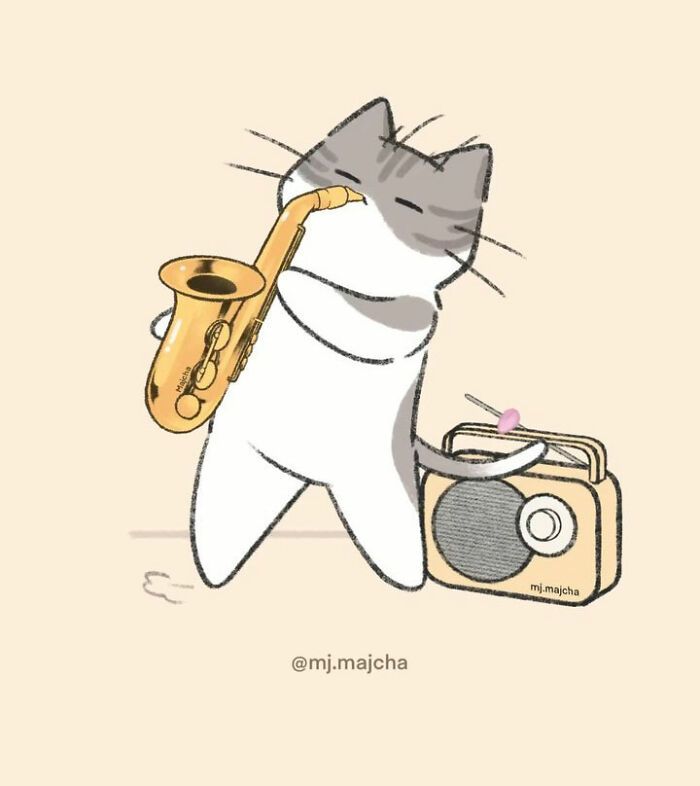 A artista que está encantando o Instagram com seus adoráveis desenhos de gatos (20 fotos) 11