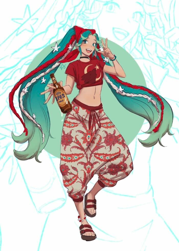 Artistas ao redor do mundo reimaginam Hatsune Miku após inspiração brasileira da personagem (32 Imagens) 7