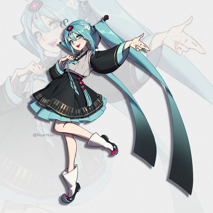 Artistas ao redor do mundo reimaginam Hatsune Miku após inspiração brasileira da personagem (32 Imagens) 18