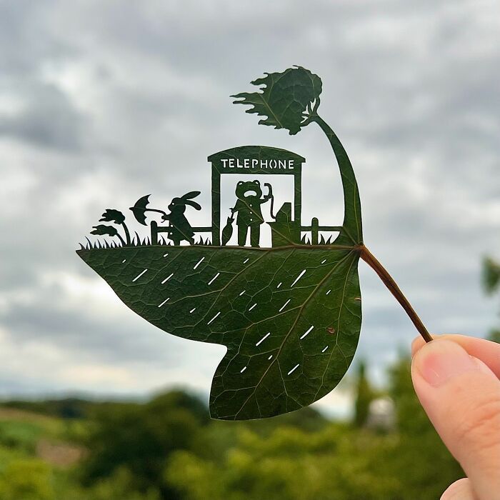 Lito Leaf: A arte incrível de transformar folhas em verdadeiras obras-primas (32 fotos) 4