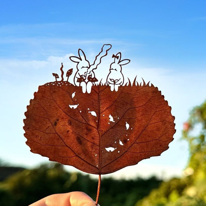 Lito Leaf: A arte incrível de transformar folhas em verdadeiras obras-primas (32 fotos) 11